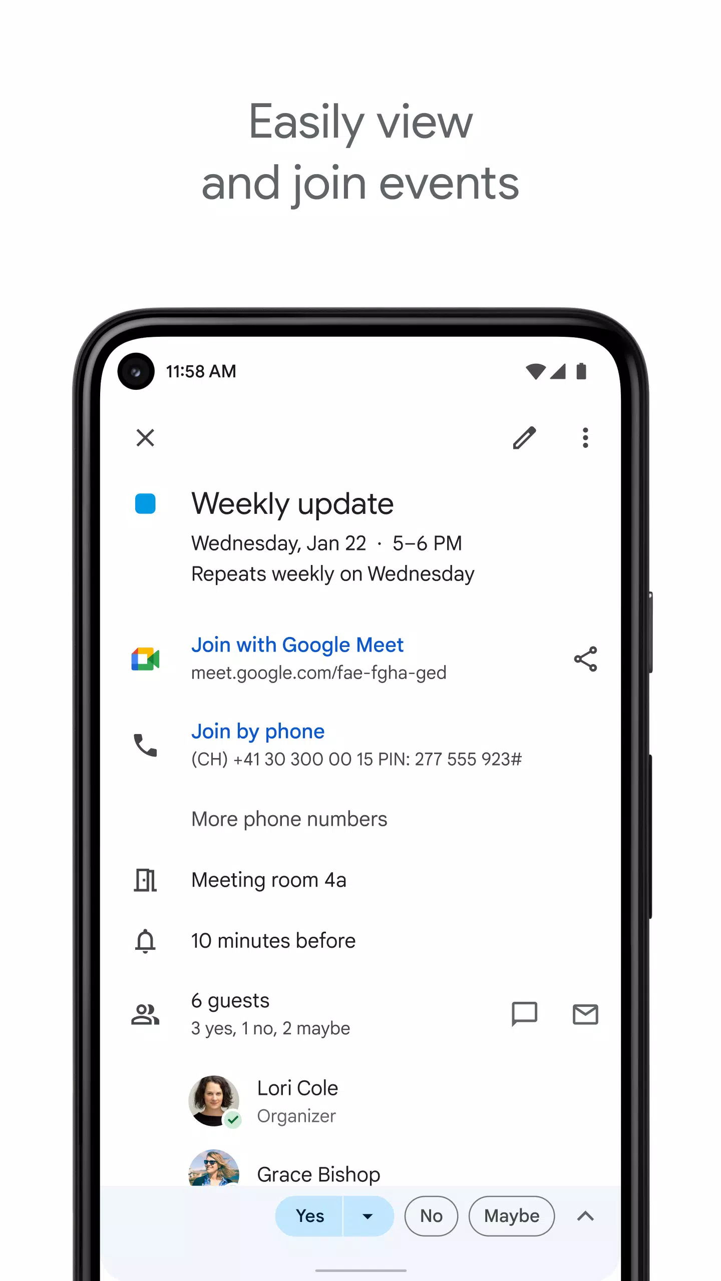 Google Calendar ภาพหน้าจอ 3