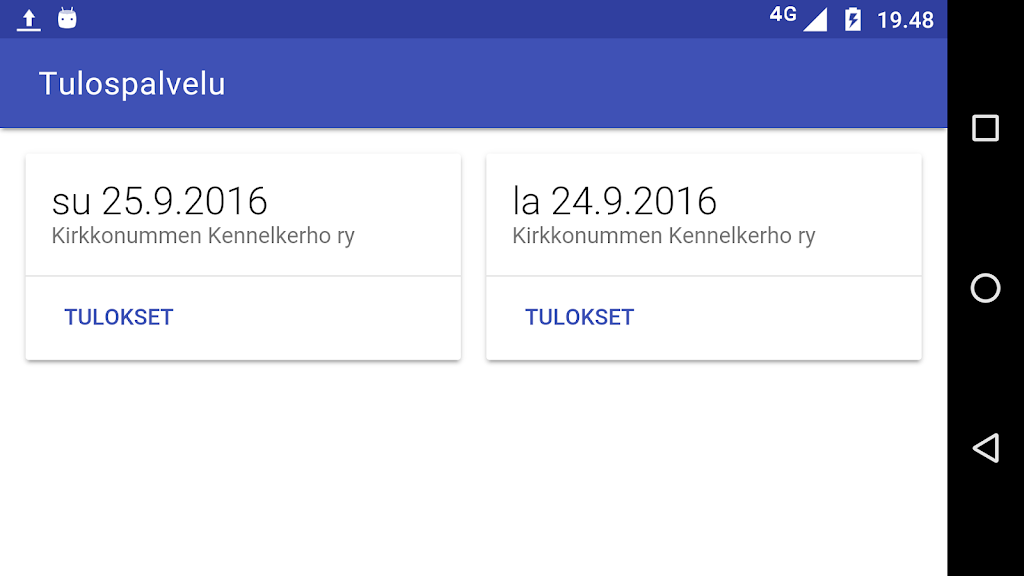 Agilitytulospalvelu Screenshot 2