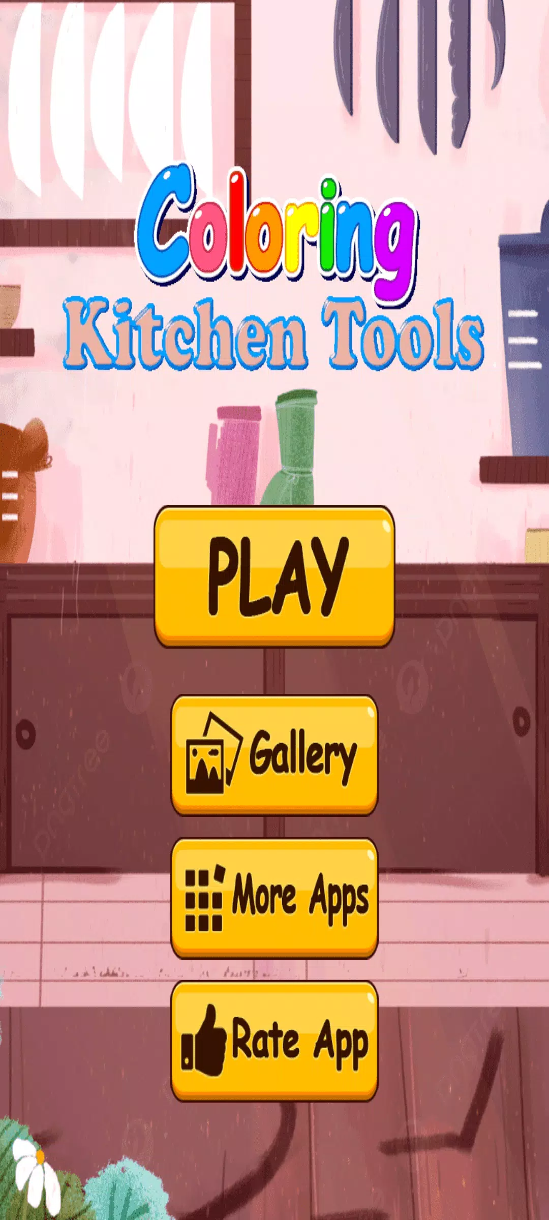 Coloring Kitchen Tools ภาพหน้าจอ 2