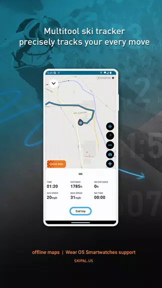 SkiPal - Accurate Ski Tracks Capture d'écran 1