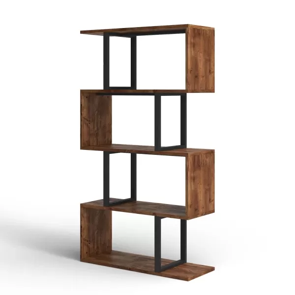 Modern Steel Geometric Bookcase