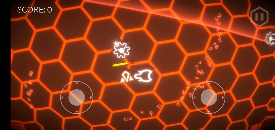 Hexa-Neon Shooter Captura de pantalla 1