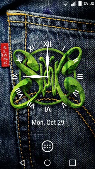 Slank Clock Widget Schermafbeelding 1