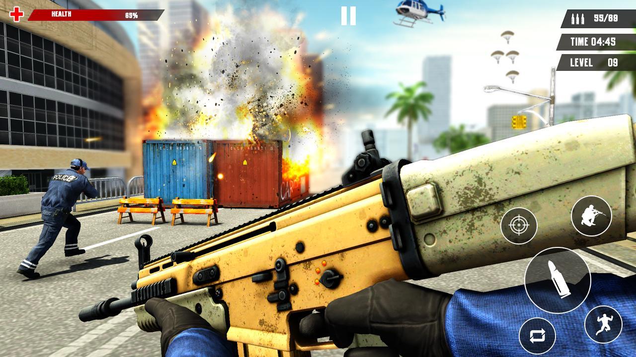 US Police Free Fire - Free Action Game應用截圖第2張
