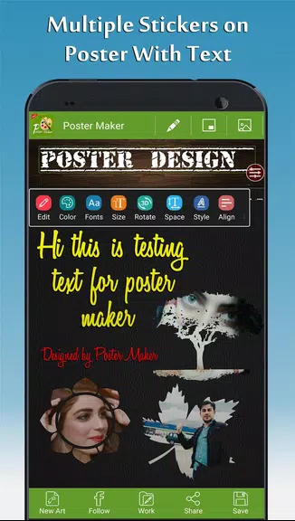Poster Maker - Fancy Text Art 스크린샷 3