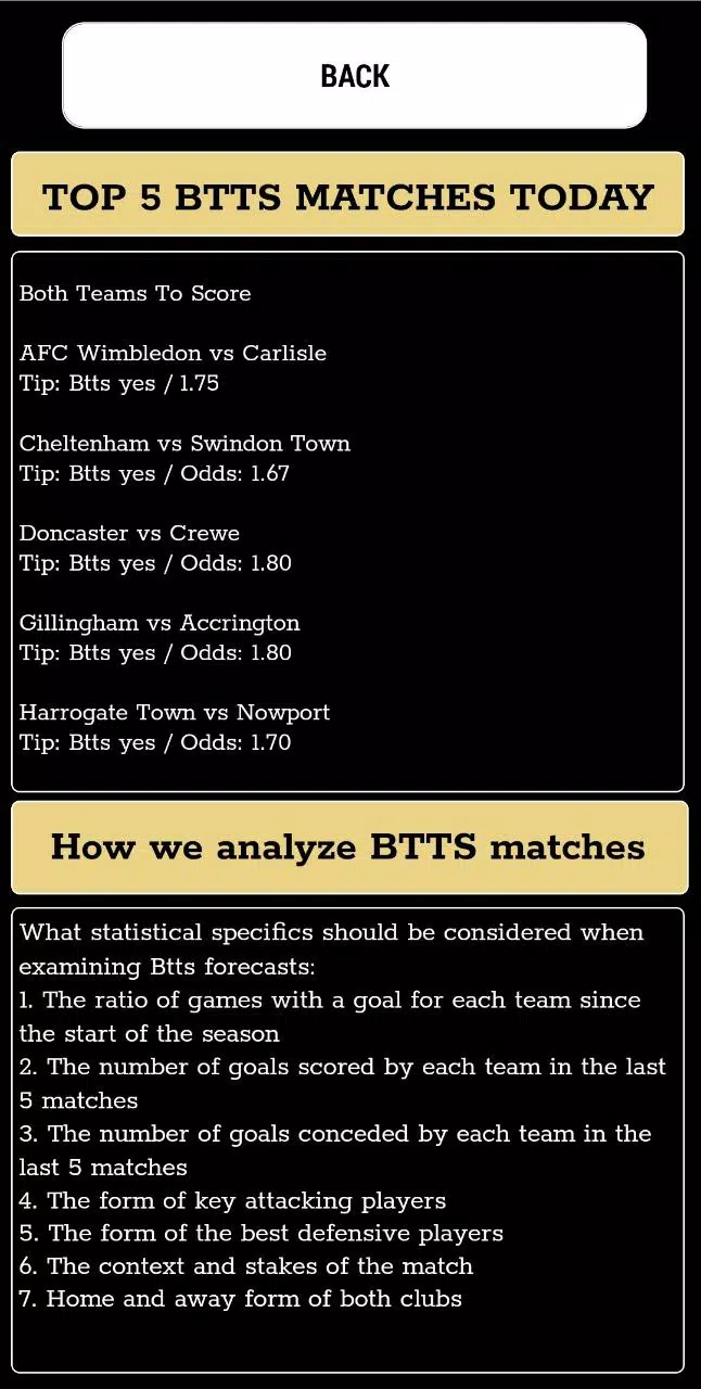 Btts predictions gg/ng स्क्रीनशॉट 4