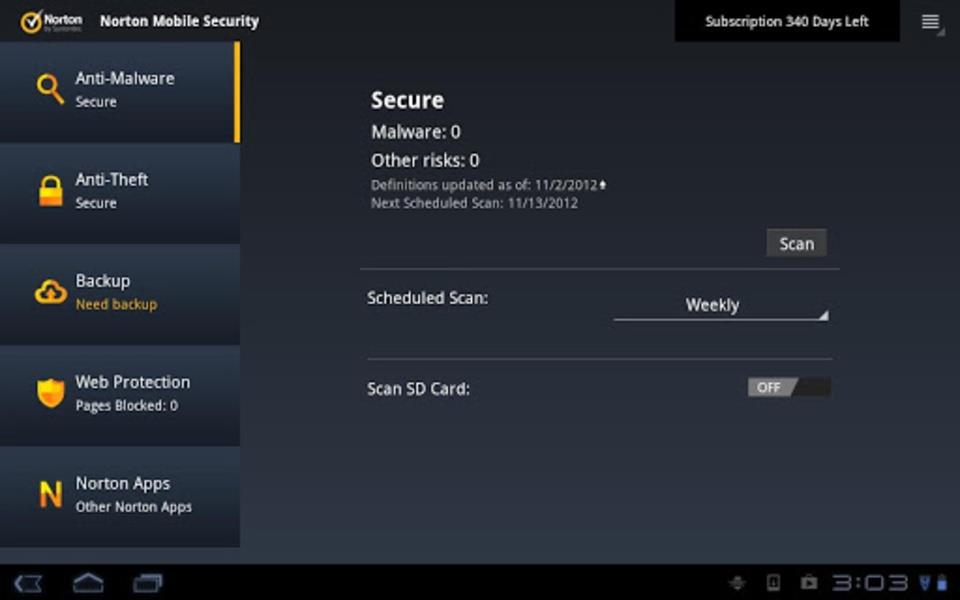 Norton Mobile Security ဖန်သားပြင်ဓာတ်ပုံ 3