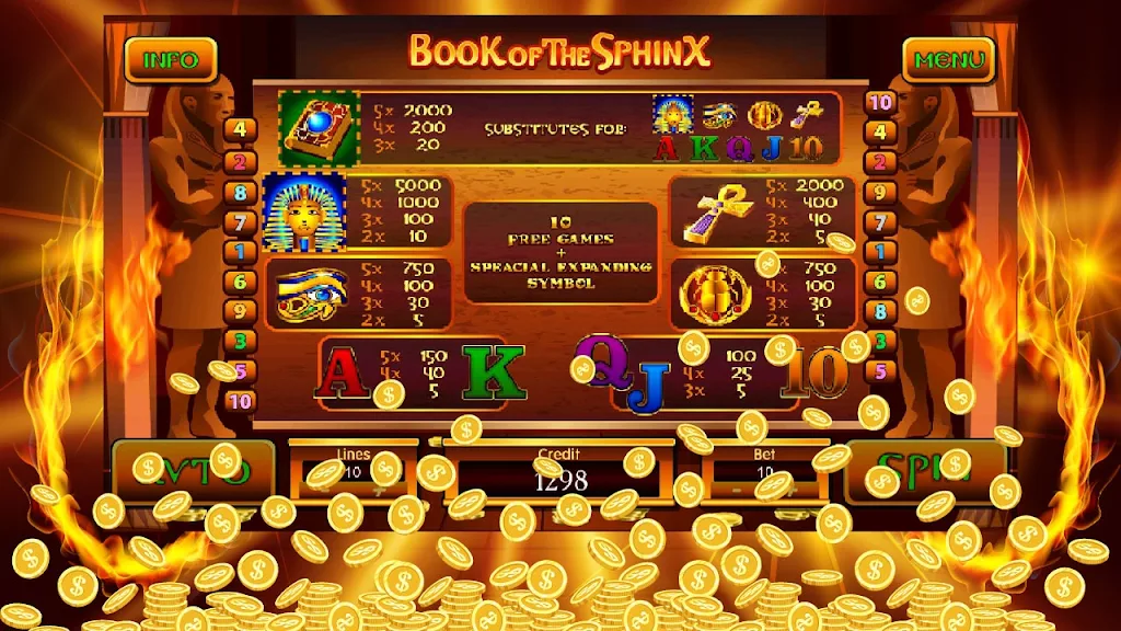 Book Of Sphinx Slot Ảnh chụp màn hình 3