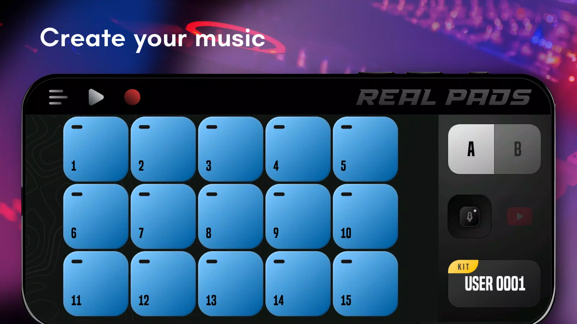 Real Drum Pad: electro beats Screenshot 3