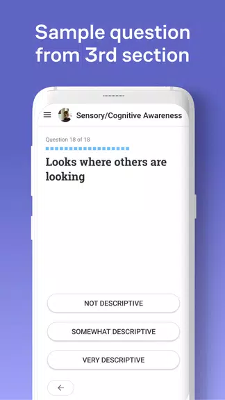 Schermata Autism Evaluation Checklist 3