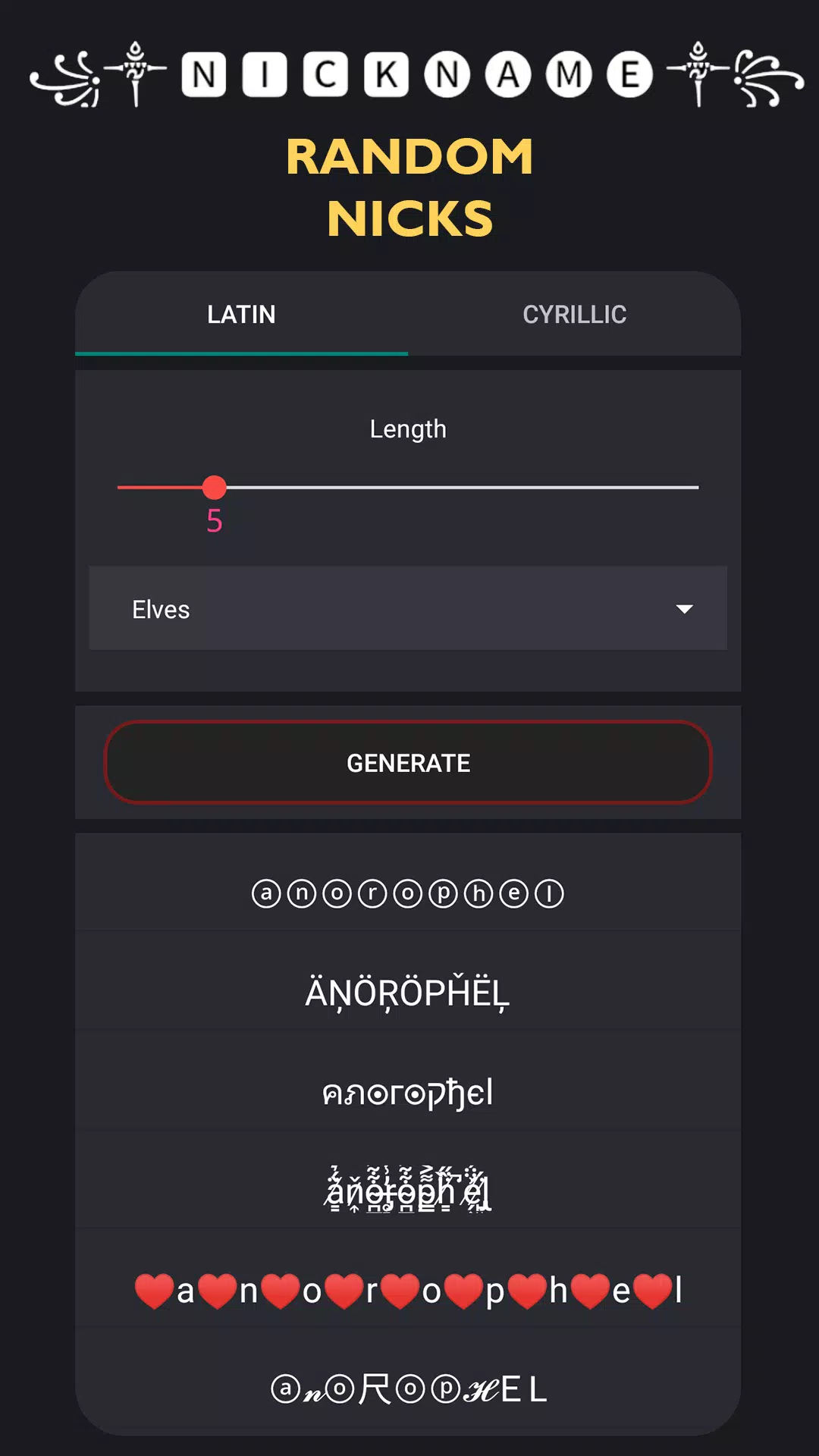 Crosshair & Nickname Generator Screenshot 2