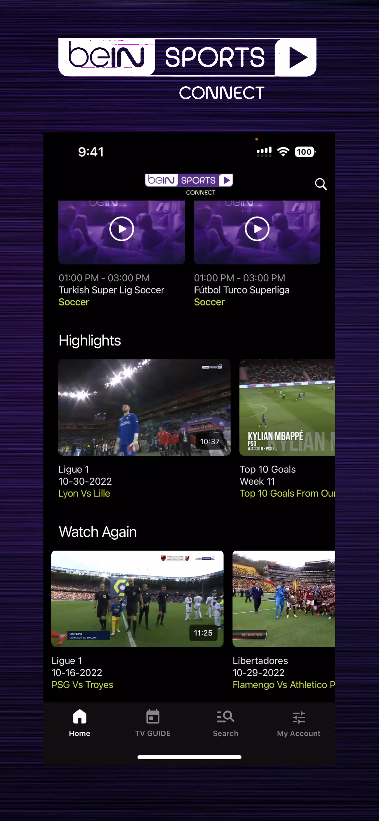 beIN SPORTS CONNECT Screenshot 2