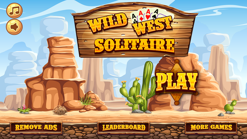 Wild West Tri Peaks Solitaire Captura de pantalla 1