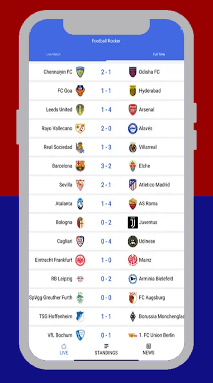 FootyBite app स्क्रीनशॉट 1