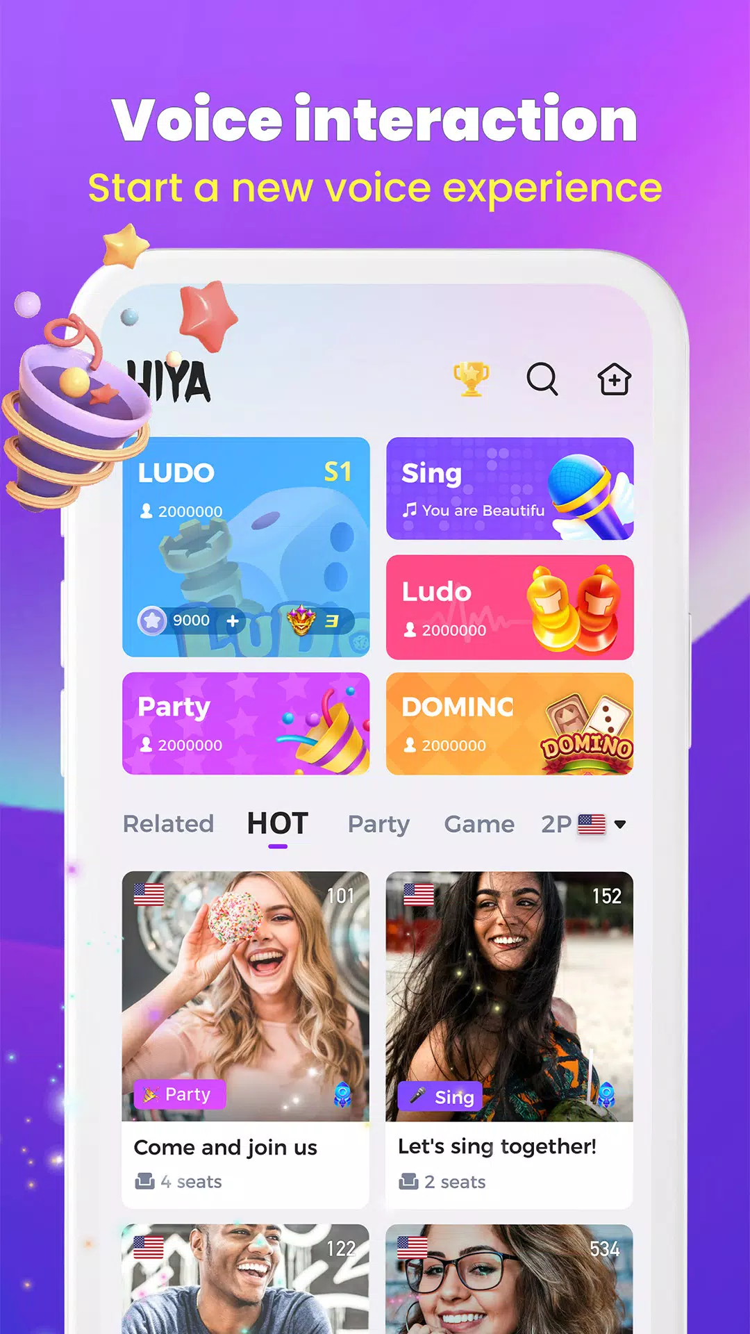Hiya-Group Voice Chat應用截圖第1張
