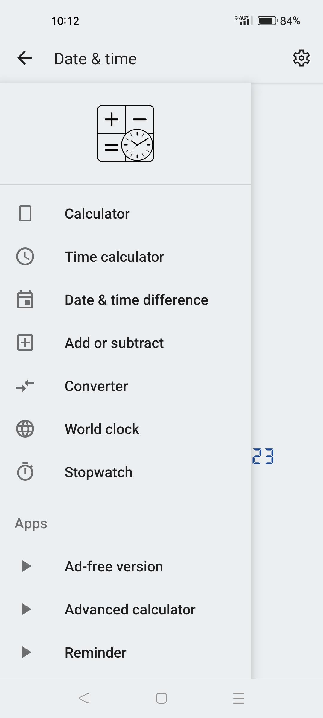 Schermata Date & time calculator 2