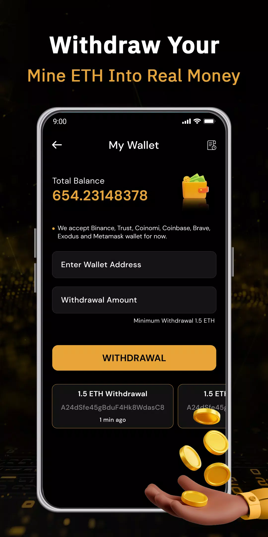 Schermata ETH Cloud Miner- Earn Ethereum 3