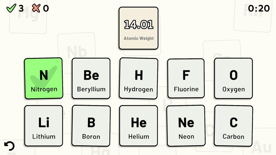Periodic Table Quiz Captura de pantalla 2