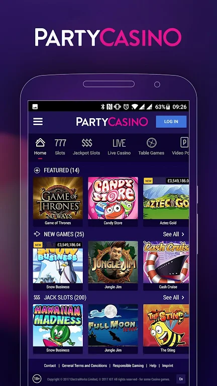 PartyCasino Casino: Roulette, Blackjack, & Slots應用截圖第1張