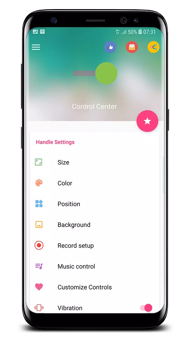 Schermata Control Center 4