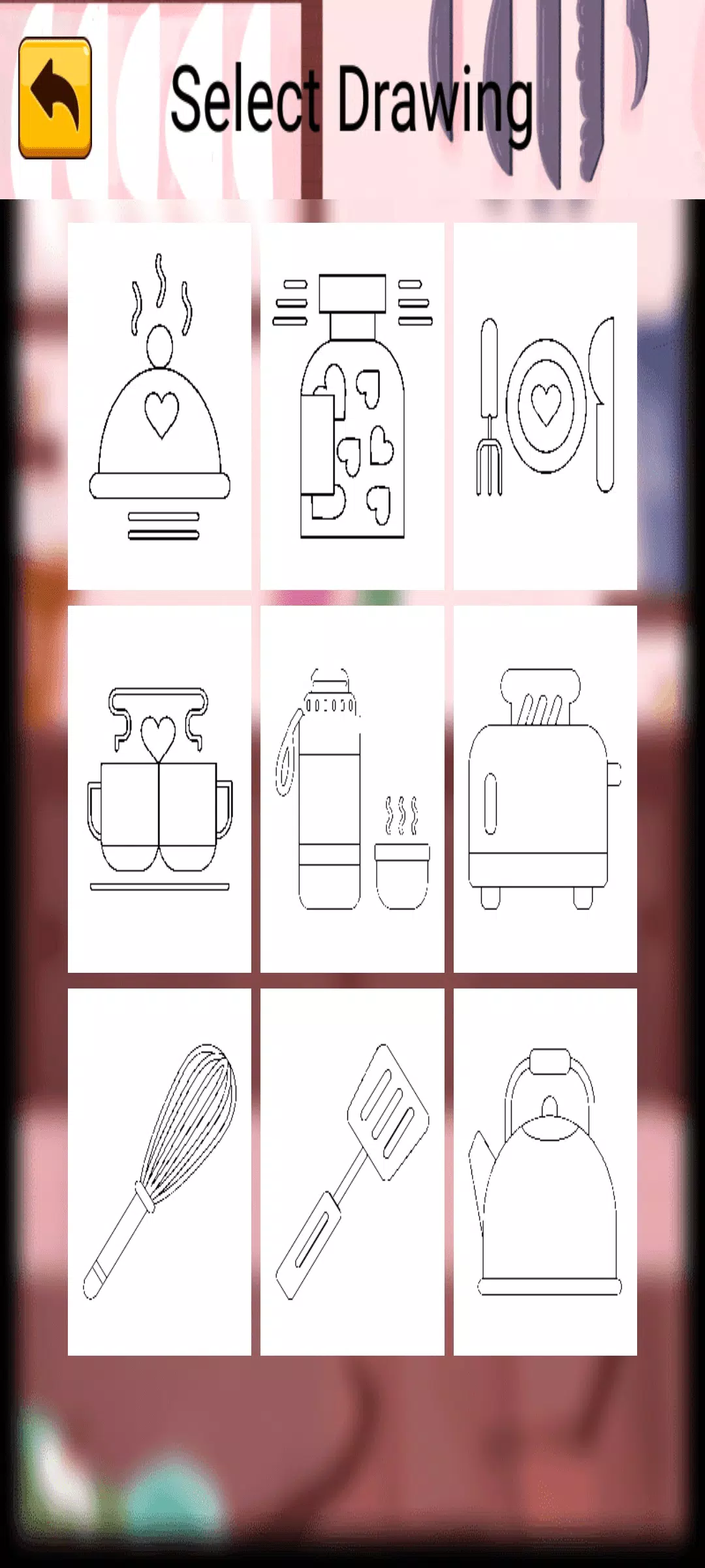 Coloring Kitchen Tools ภาพหน้าจอ 3