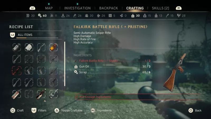 Atomfall - Pag -upgrade ng Crafting Weapon
