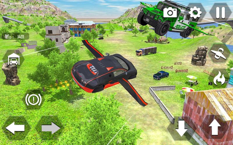 Flying Car Extreme Simulator應用截圖第4張
