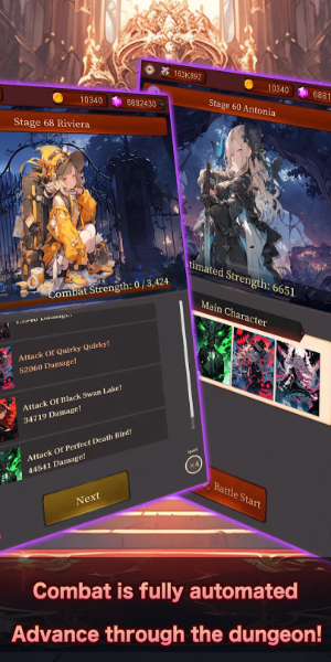 Idle RPG Night Raid Dungeon Captura de pantalla 1