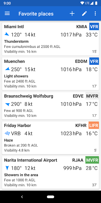 Avia Weather – METAR & TAF Mod ဖန်သားပြင်ဓာတ်ပုံ 1