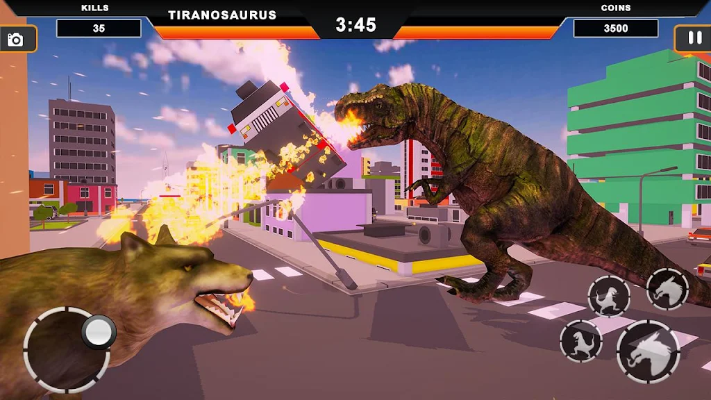 Dinosaur Rampage: Dino City Rampage Simulator Zrzut ekranu 3