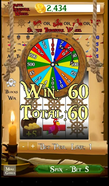 Pirate Treasure Wheel Скриншот 2