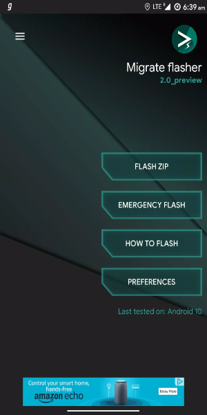 Schermata Migrate Flasher 2