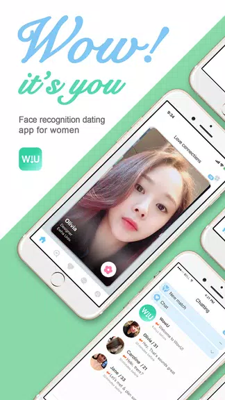 WowU– Face recognition Dating, Meet Singles & Chat Zrzut ekranu 1