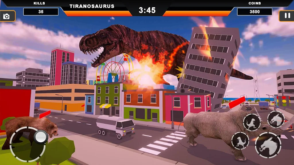 Dinosaur Rampage: Dino City Rampage Simulator Zrzut ekranu 2
