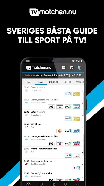 TVmatsit - Urheilua tv:ssä 스크린샷 1