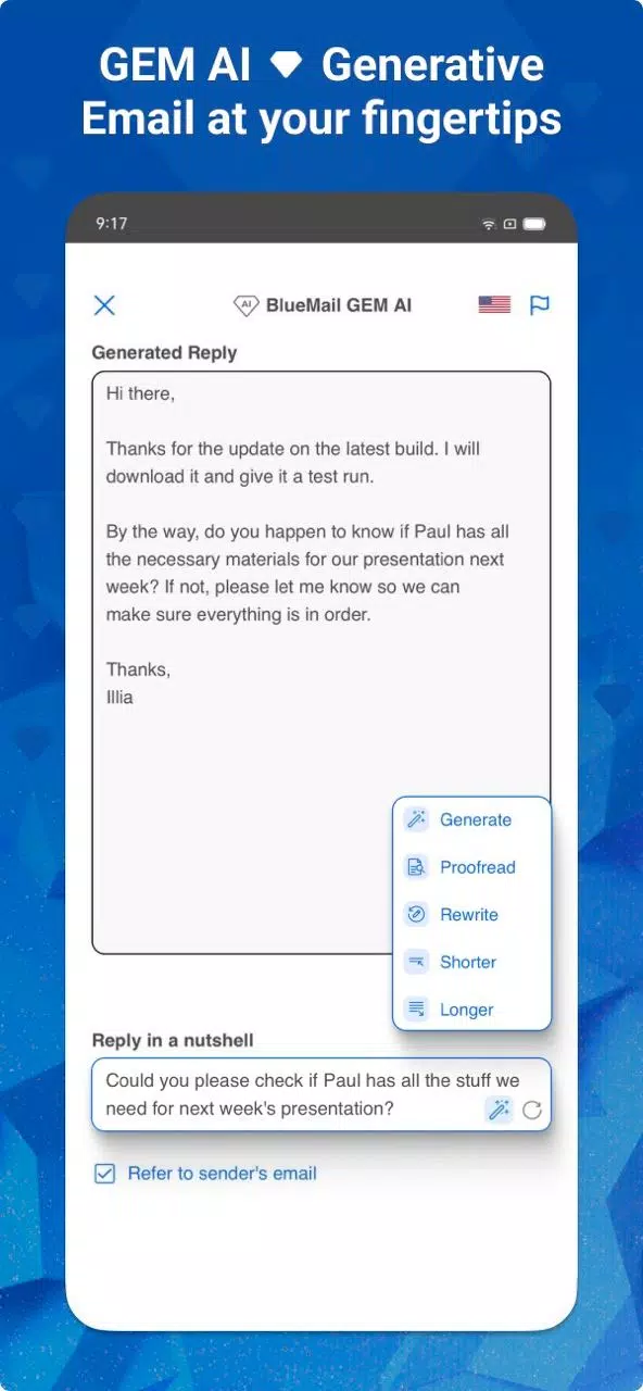 Email Blue Mail - Calendar Screenshot 4