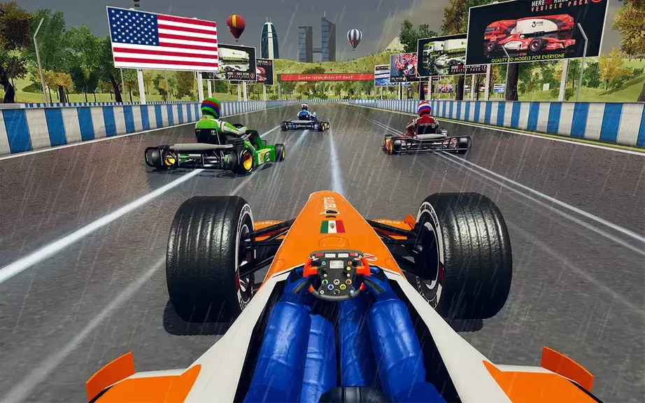 Go Kart Racing Games 3D Stunt Скриншот 2
