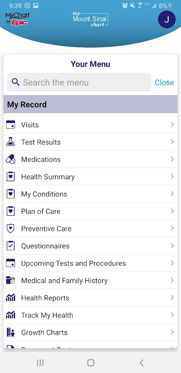 MyMountSinai スクリーンショット 1