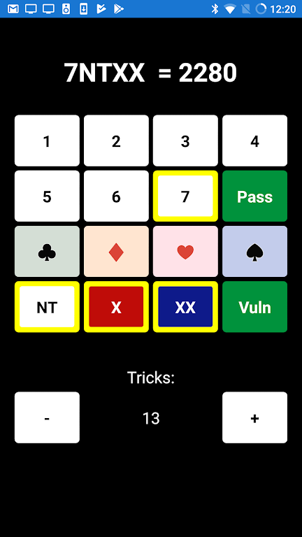 Bridge Scoring Helper Screenshot 2
