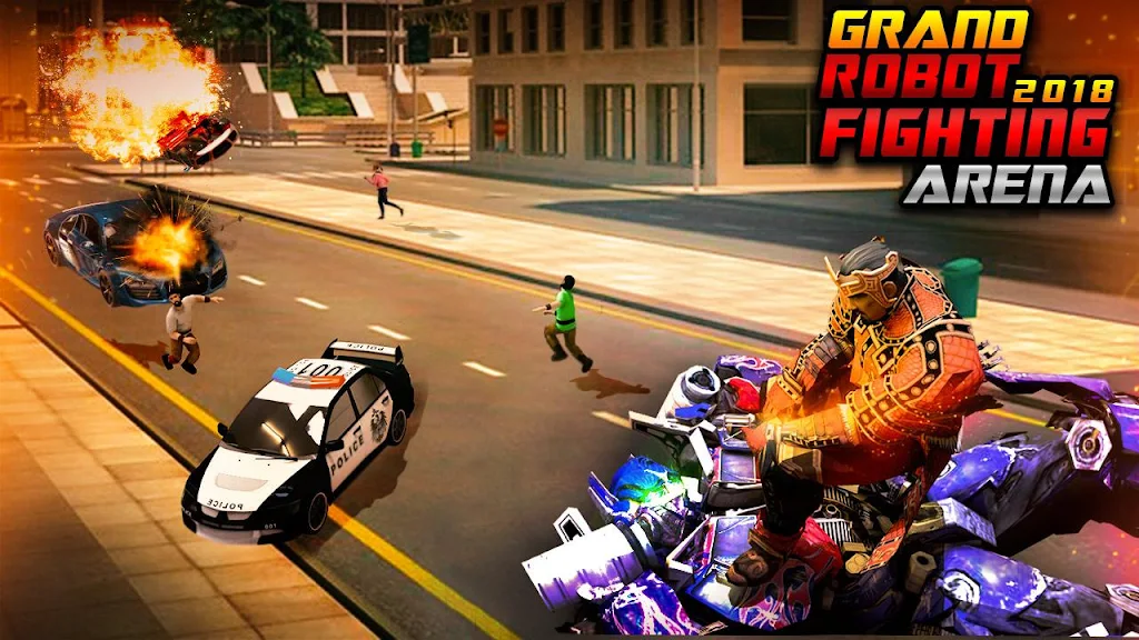 Futuristic Robot City Fighting 3D Game 스크린샷 4