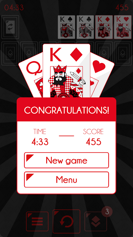 Solitaire - Klondike Redstone Captura de pantalla 3