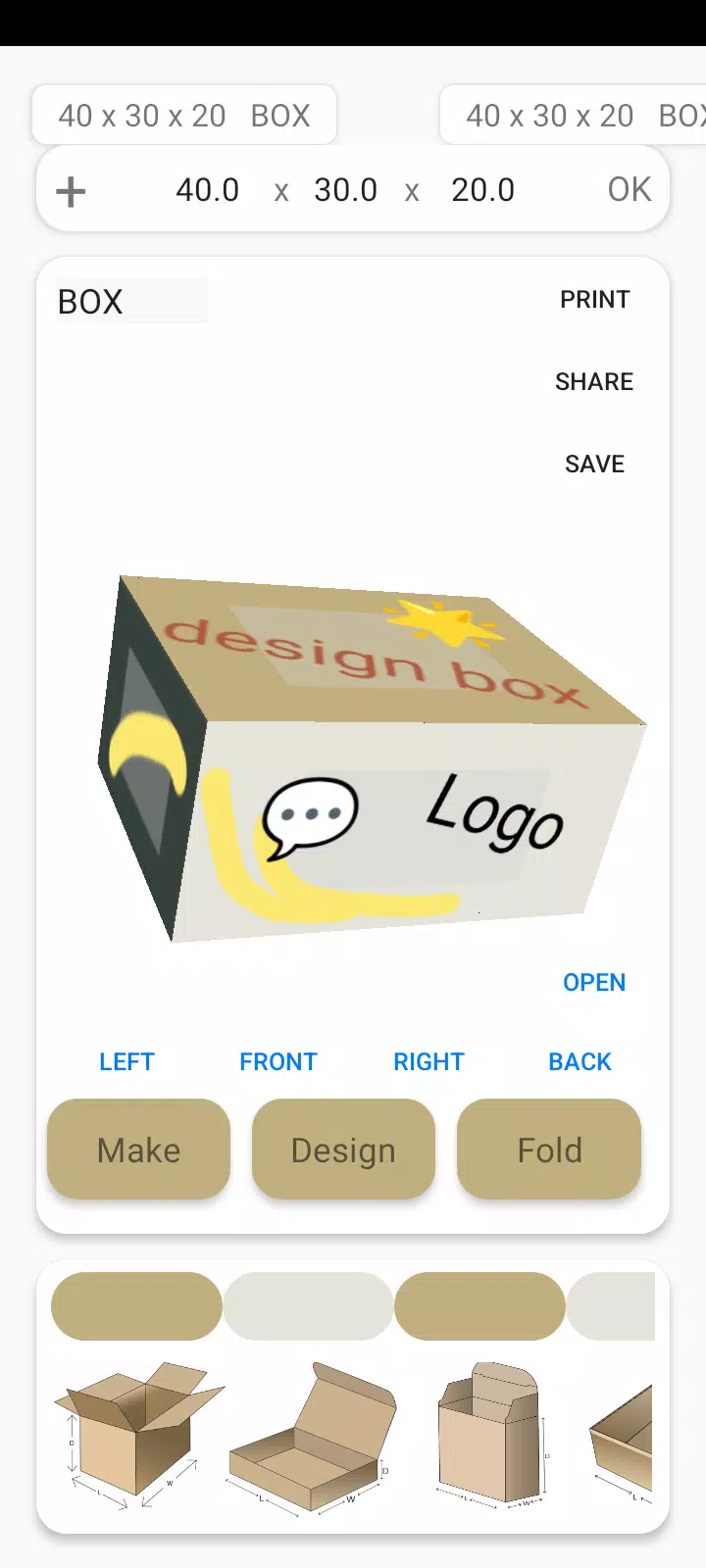 Box Maker Template Creator Pro Ekran Görüntüsü 2