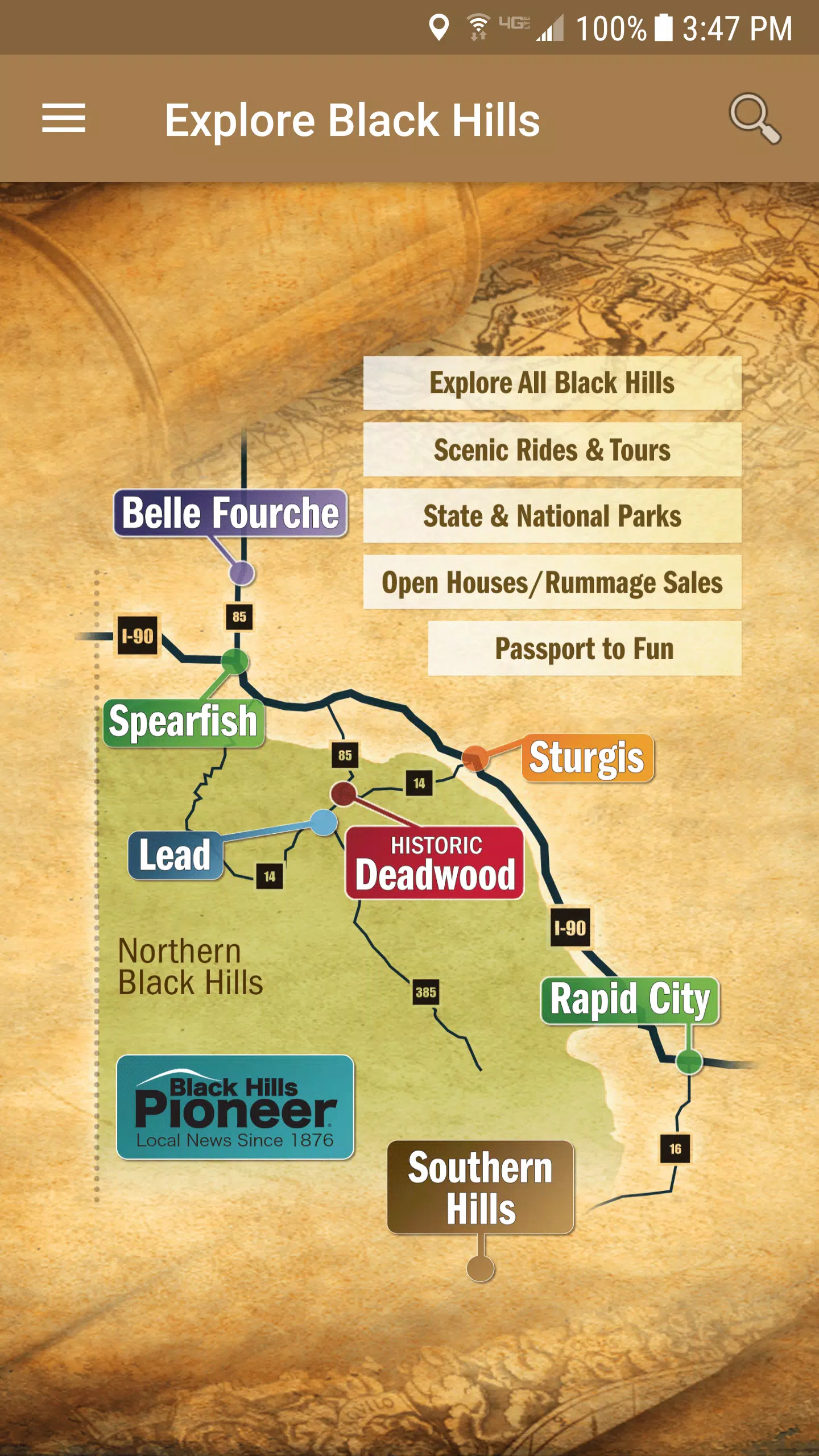 Explore Black Hills Screenshot 1