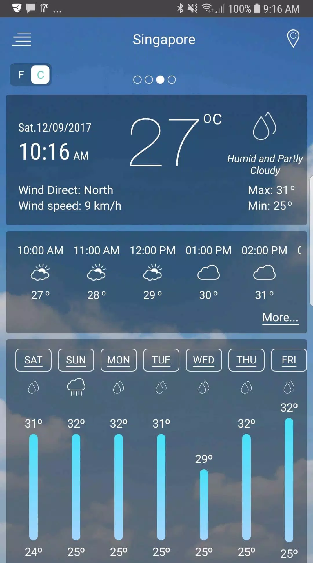Weather app ภาพหน้าจอ 1