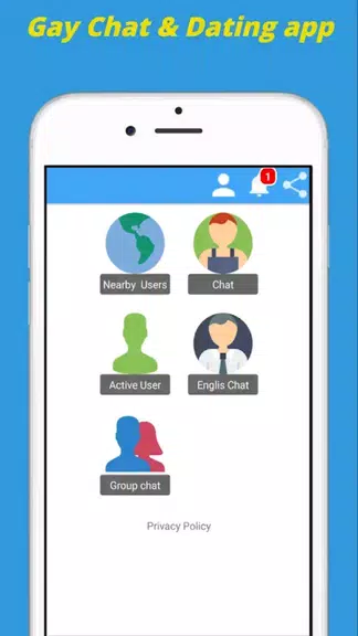 Gay Chat App & Gay Dating App Capture d'écran 1