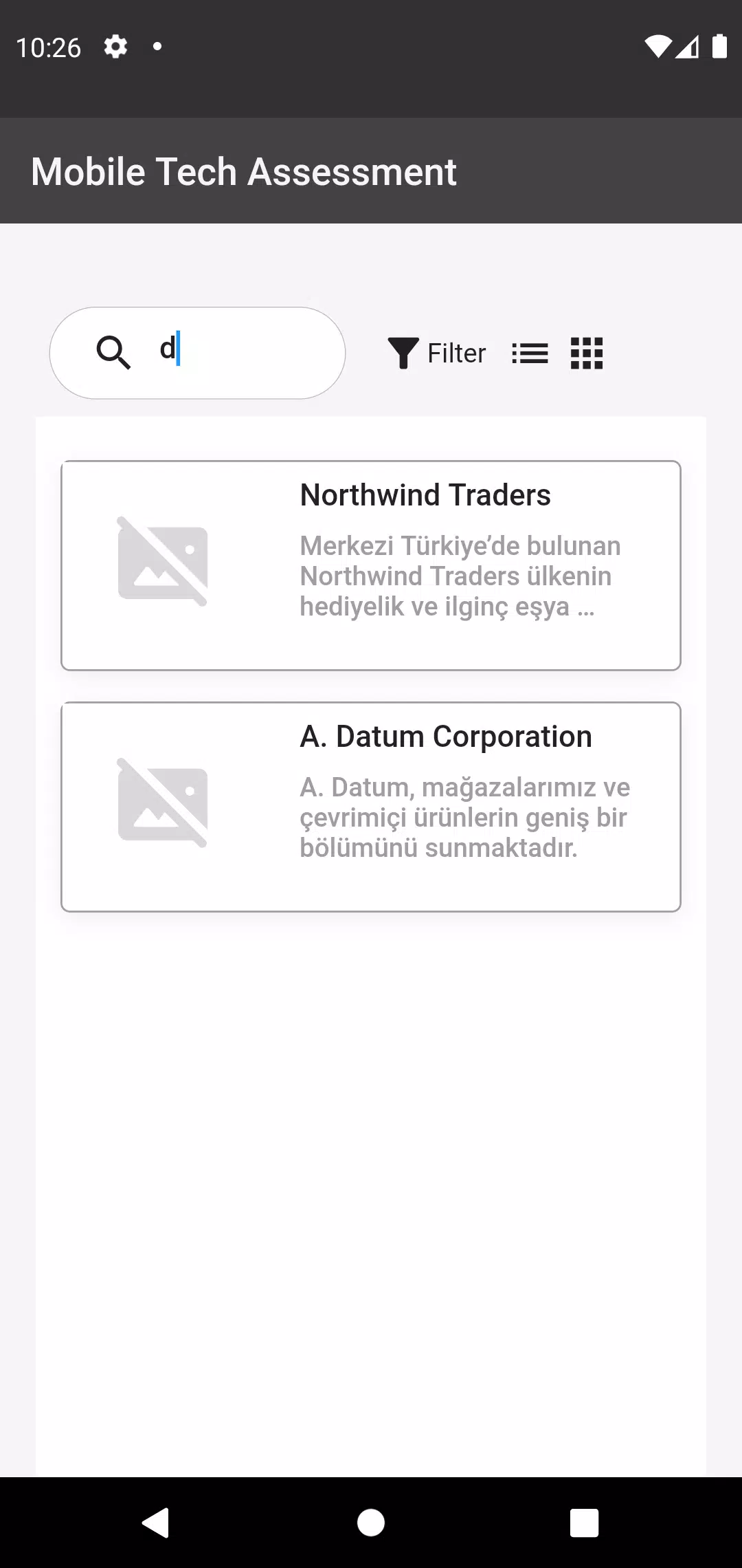 Flutter Tech Assessment Screenshot 2