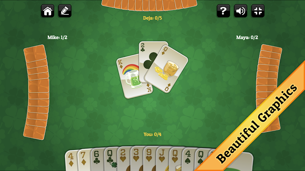 St. Patrick's Day Spades Screenshot 2