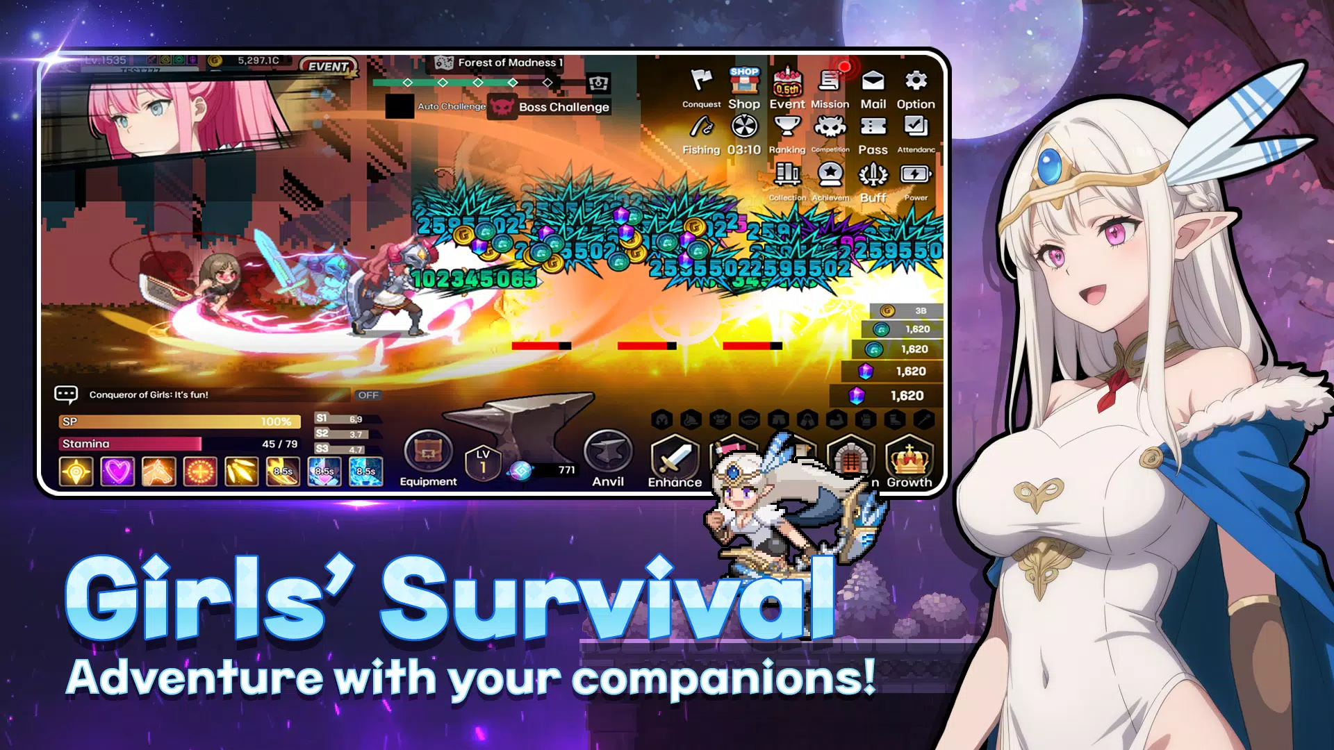Conquest Girls: AFK Idle RPG 스크린샷 3