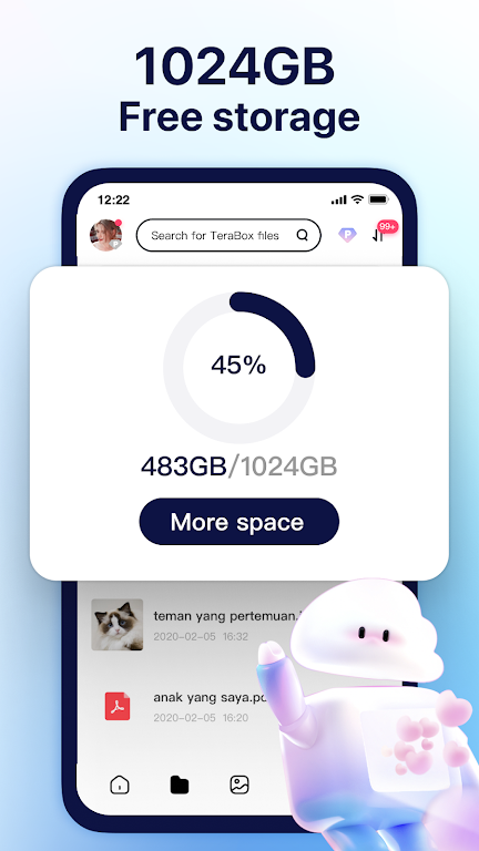 TeraBox: Cloud Storage Space Mod ဖန်သားပြင်ဓာတ်ပုံ 1