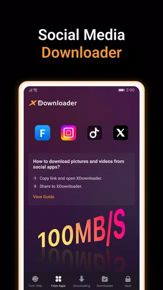X Video Downloader & Player স্ক্রিনশট 2